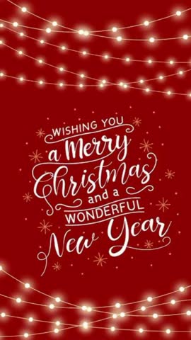 Merry Christmas and Happy New Year Greetings Card with Gold sstkchristmas Festive Artwork, 2026 Holiday Animation, Red and Gold Decoration, Winter Party Background