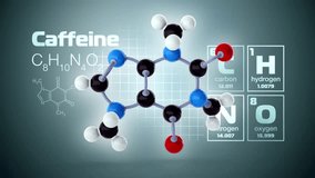 Molecular structure model moving on a blue background like in water cosmetics solution. 3d rendering CGI science abstract molecule biology technology - Powered by Shutterstock - Get 15% off with code: PIKWIZARD15