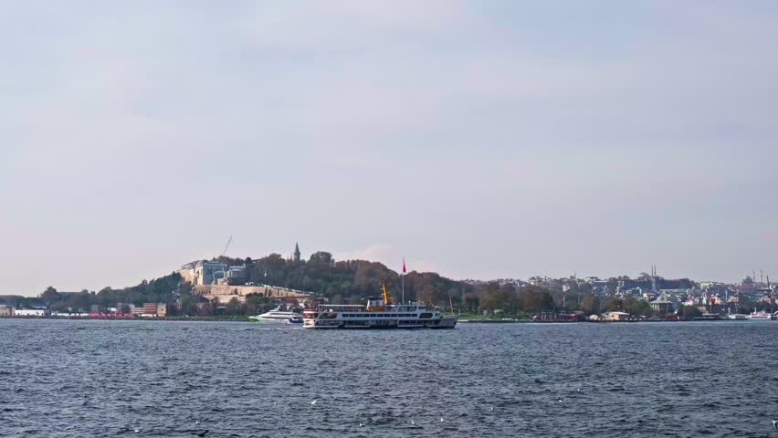 A scenic seascape of Istanbul