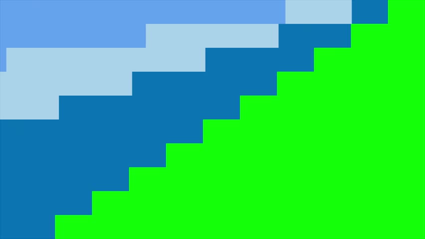 Modern Graphic Stairs Wipe Transition - Chroma Key Background