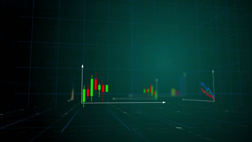 Big data digital technology charts and graphs diagram seamless and loopable 3d concept animation