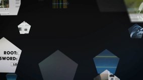 Dynamic composition of digital symbols, analytics charts and social media elements suspended in virtual space, visualizing online interactions, global data movement and modern information exchange. - Powered by Shutterstock - Get 15% off with code: PIKWIZARD15