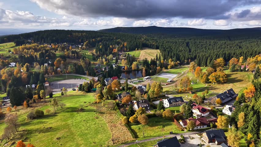 landscape of hills and farms, high altitude scene showcasing rural landscapes and waterways