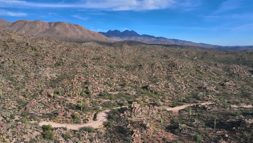 Aerial view of Four Peaks Wilderness, United States.