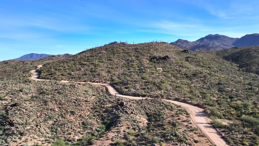 Aerial view of Four Peaks Wilderness, United States.