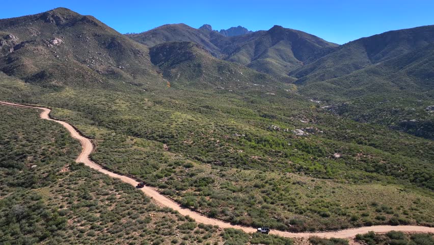 Aerial view of Four Peaks wilderness, United States.