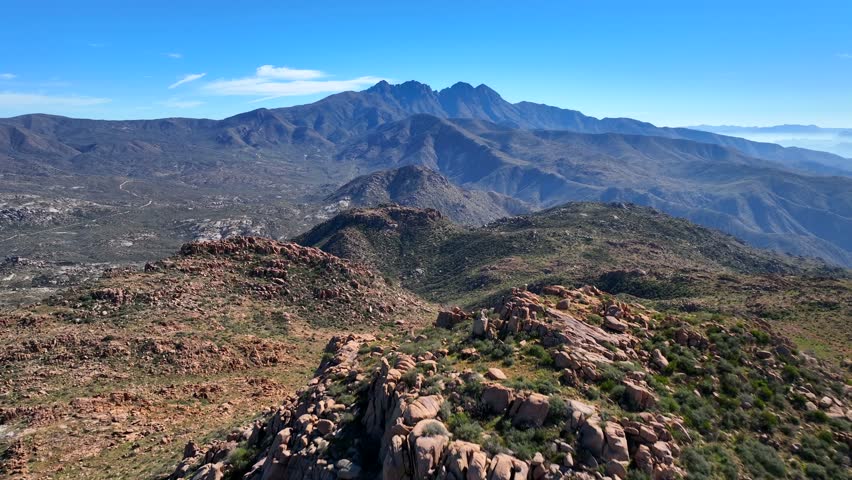 Aerial view of Four peaks wilderness, United States.