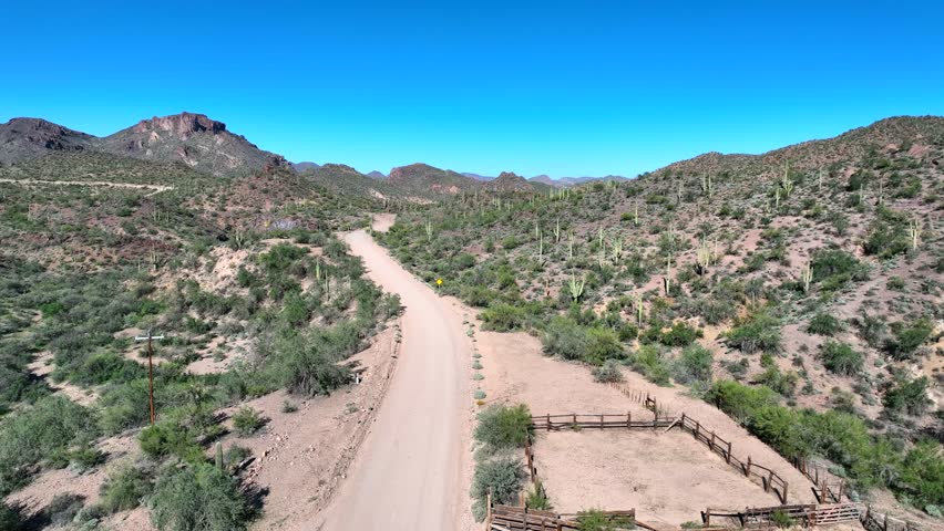 Aerial view of North Castle Hot Springs Road, United States.