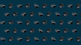 animation pattern technology security camera VR headset pixel art seamless digital suitable for digital backgrounds, gaming assets, tech-related designs, and virtual reality concepts - Powered by Shutterstock - Get 15% off with code: PIKWIZARD15
