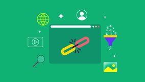 4K animation illustrating backlinks, SEO connections, audience engagement, and website traffic growth on a green screen background. Ideal for marketing presentations, digital strategy, online growth tutorials, business visuals, and educational content on SEO and digital marketing. - Powered by Shutterstock - Get 15% off with code: PIKWIZARD15