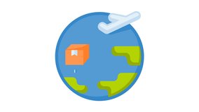 Animated global delivery icon for logistic - Powered by Shutterstock - Get 15% off with code: PIKWIZARD15