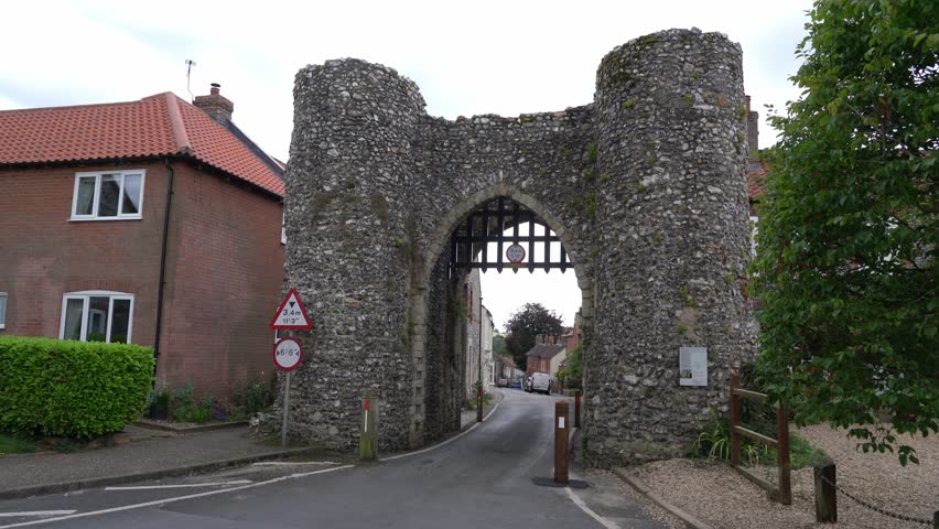 The Bailey Gate Ruins in Castle Acre, Norfolk, UK