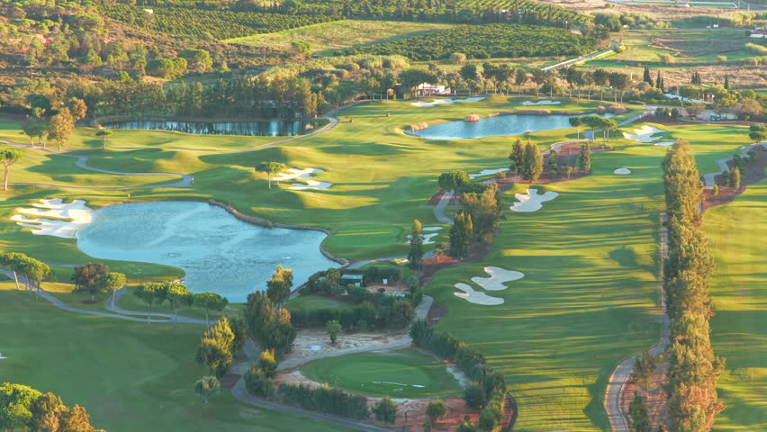 Luxurious Quinta do Lago Golf Resort at Sunset, Algarve Portugal