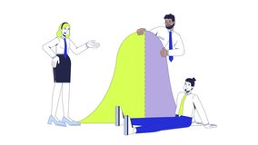 Data scientists team analyzing bell curve distribution 2D animation. Standard deviation. Diverse analysts discussing graph animated characters cartoon flat concept metaphor 4K video isolated on white - Powered by Shutterstock - Get 15% off with code: PIKWIZARD15