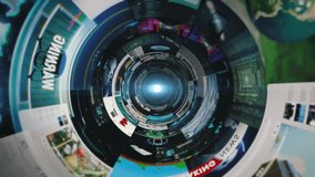 High‑intensity digital swirl featuring social media windows, breaking news graphics and data grids rotating inward, illustrating the chaotic speed and density of online information in a futuristic setting. - Powered by Shutterstock - Get 15% off with code: PIKWIZARD15