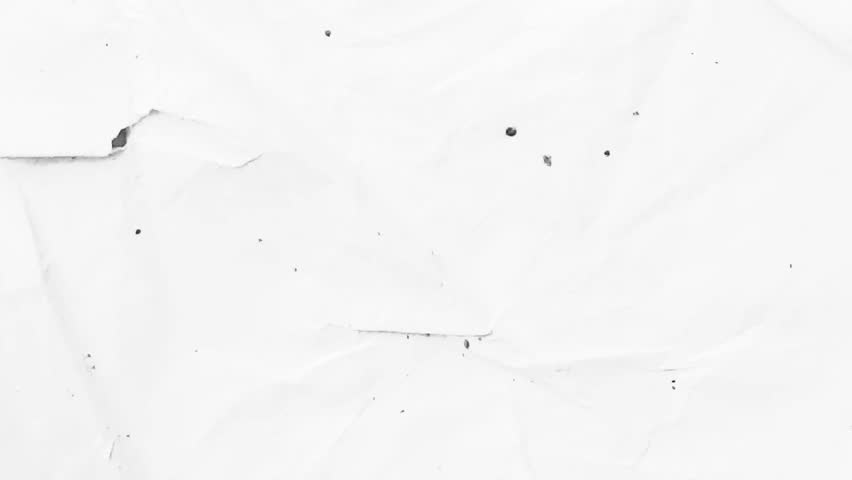 Old Damaged Crinkled Paper Stop Motion Animation with Vintage Wrinkles, Folds, Dust Specks, and Textured Surface Movement for Retro Film Overlays, Craft Projects, and Creative Background Effects