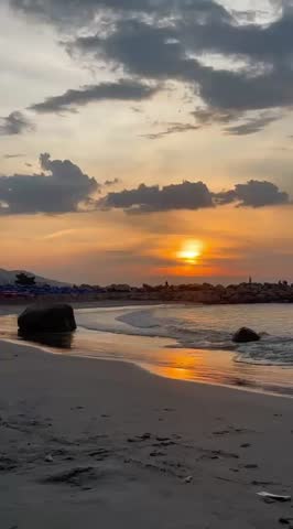 Beatiful sunset by the sea