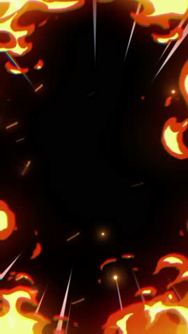 Vertical Dynamic Black screen with intense fire effects, energy bursts, glowing particles, and fast shake motion. Perfect for reactions, rage moments, power-ups, gaming edits, and action visuals.