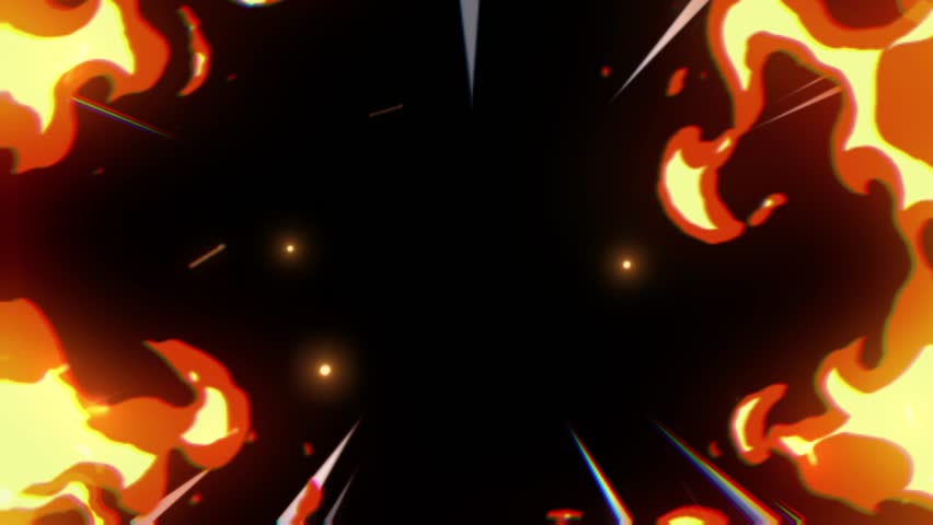 Dynamic black screen with intense fire effects, energy bursts, glowing particles, and fast shake motion. Perfect for reactions, rage moments, power-ups, gaming edits, and action visuals.