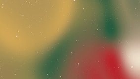 Abstract vintage Christmas background loop with soft gold green and red gradient. Gentle white snow particles falling for elegant winter holiday celebration video backdrop and wallpaper.
 - Powered by Shutterstock - Get 15% off with code: PIKWIZARD15