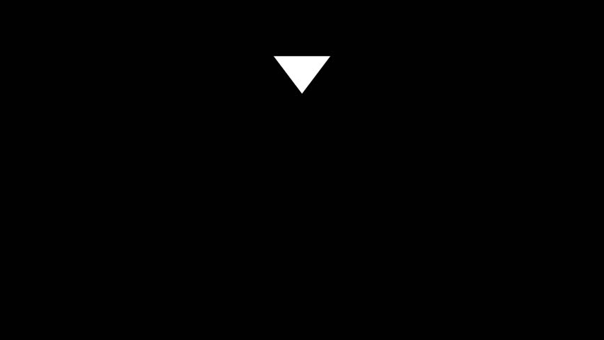 Title: A minimalistic featuring two inverted gray triangles pointing towards each other against a black background