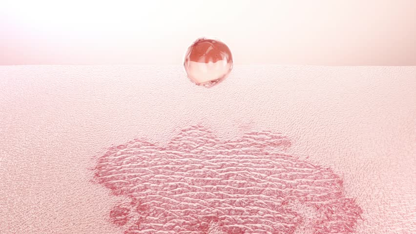 Pink essence penetrates facial skin, activating skin cell regeneration, repairing the skin, relieving redness and inflammation, clearing acne, anti-aging and anti-wrinkle, skin care, Cosmetic ads, 3D.