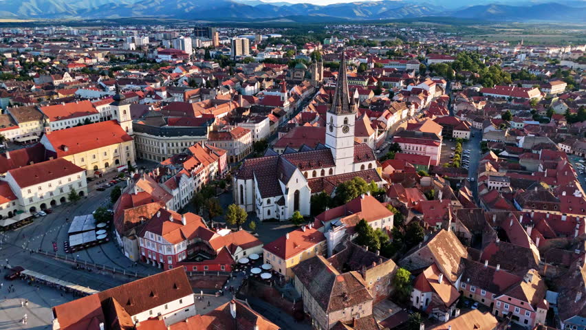 Aerial view of Sibiu