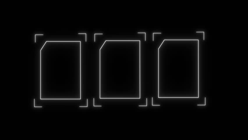 Universal Technology neon Line and frame Video overlay Futuristic HUD Head up display interface template with basic geometry line element Digital callouts titles. High tech screen video game