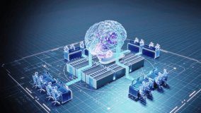 AI brain cloud computing, urban cybersecurity services, cloud server data transmission, brain neural network connections, future AI medical technology, biopharmaceutical research, holographic image 3D - Powered by Shutterstock - Get 15% off with code: PIKWIZARD15