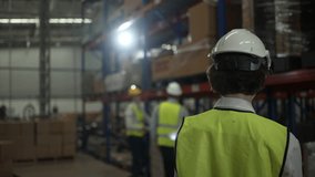 Blue collar workers are working at warehouse. Industrial and factory. - Powered by Shutterstock - Get 15% off with code: PIKWIZARD15