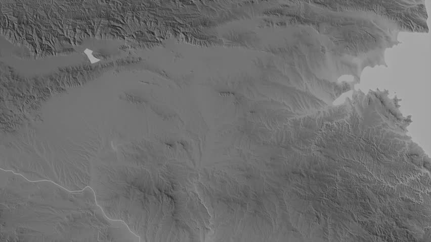 Yambol - province of Bulgaria, extruded. Grayscale map