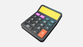 Animated 3D Calculator Icon Digital Math Tool Finance Motion Graphic Video - Powered by Shutterstock - Get 15% off with code: PIKWIZARD15
