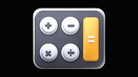 Animated 3D Calculator Icon Design Modern Business and Finance Tool Motion Video - Powered by Shutterstock - Get 15% off with code: PIKWIZARD15