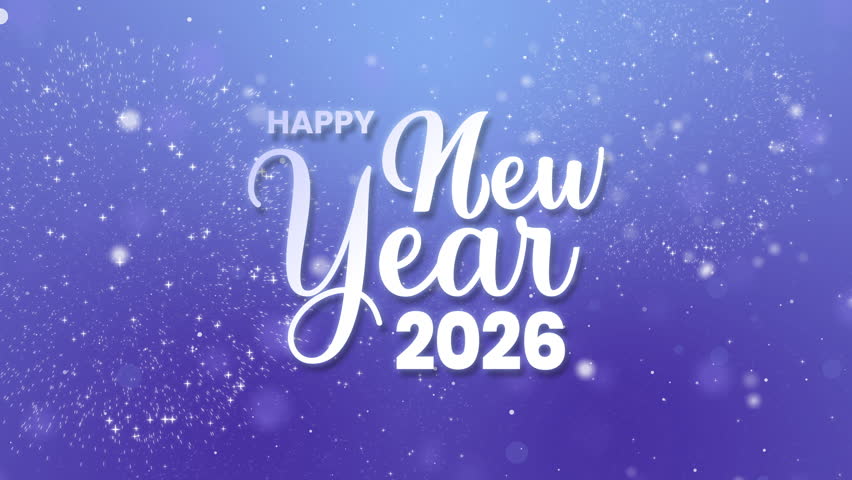Animated Happy New Year 2026 Celebration. Happy New Year 2026 Animation