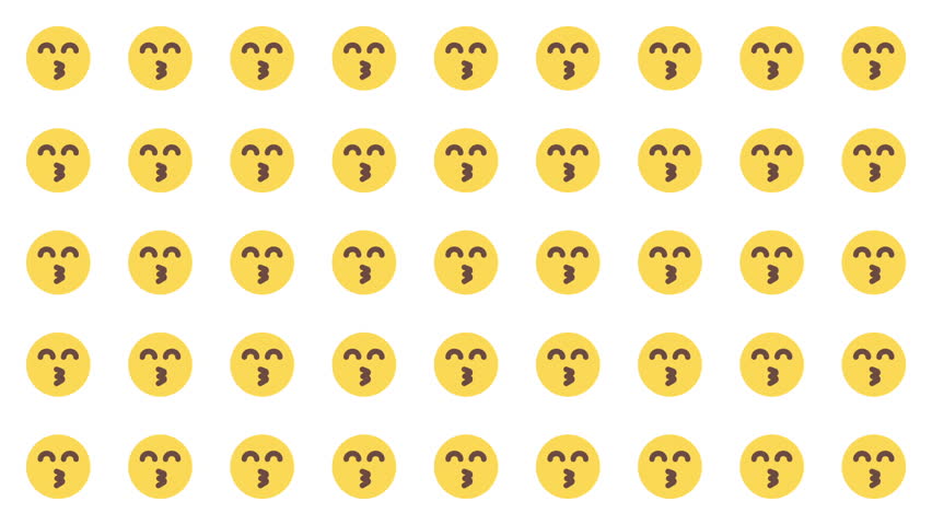 Repeating pattern of yellow shocked face emojis on white background. Perfect for social media posts, videos, presentations, and digital designs.	
