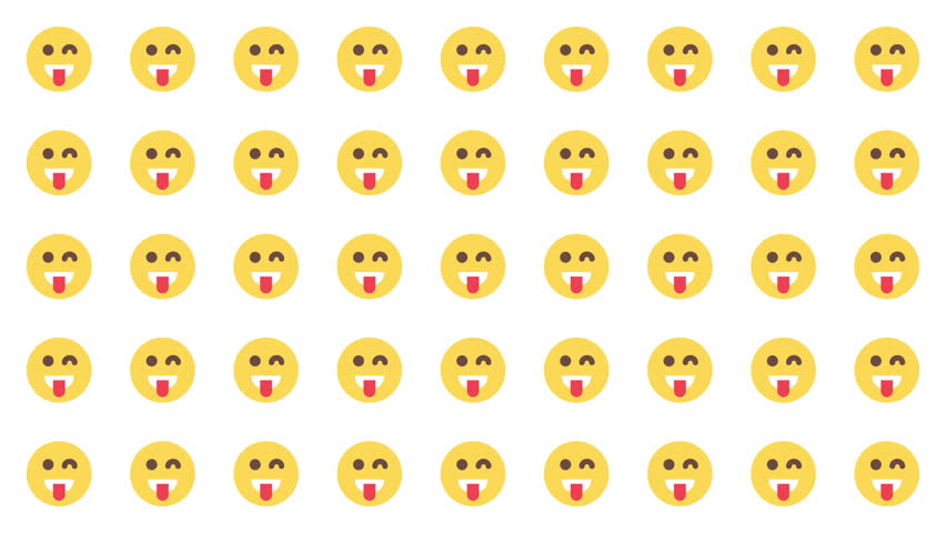 Many repeating yellow surprised face emoji icons on a white background. Suitable for social media, graphic design, and communication projects.	
