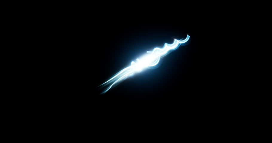 blue energy smoke spline effect on black background