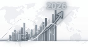 2026 Global Business Growth with Bar Chart and Arrow Animation - Powered by Shutterstock - Get 15% off with code: PIKWIZARD15