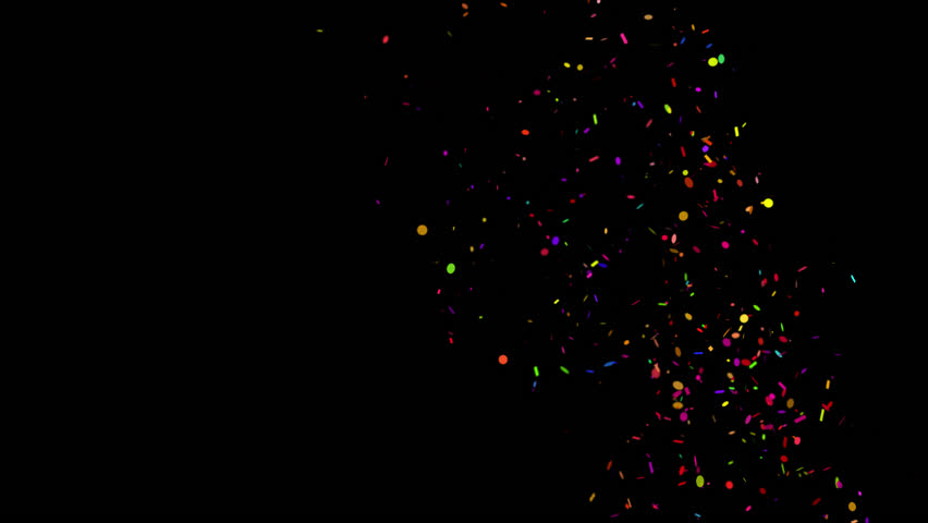 Confetti animation, perfect for celebration, festival, birthday, New Year, wedding, holiday, anniversary, event, festive video projects. Includes transparent on Alpha Channel ProRes 4444.