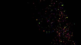 Confetti animation, perfect for celebration, festival, birthday, New Year, wedding, holiday, anniversary, event, festive video projects. Includes transparent on Alpha Channel ProRes 4444. - Powered by Shutterstock - Get 15% off with code: PIKWIZARD15
