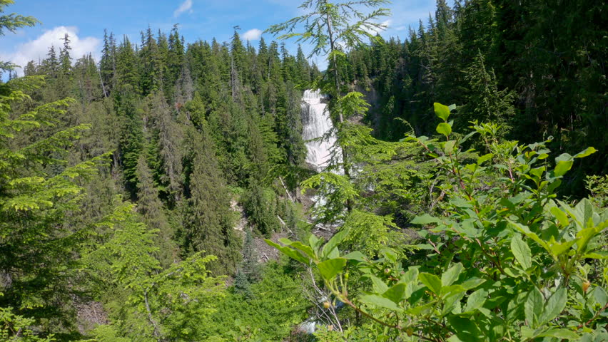 Alexander Falls in Sun Whistler BC 4K UHD.Spectacular Alexander Falls in Whistler, British Columbia, Canada. 4K, UHD.
