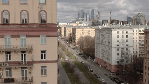 Drone Ascending above Residential Avenue View