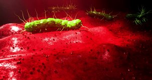 Detailed microbiology illustration of bacteria penetrating soft tissue, revealing inflammation patterns, infection danger, and biological contamination scene, 3D Rendering
 - Powered by Shutterstock - Get 15% off with code: PIKWIZARD15