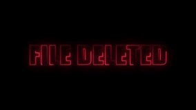 File deleted glowing neon text animation with digital glitch style
 - Powered by Shutterstock - Get 15% off with code: PIKWIZARD15