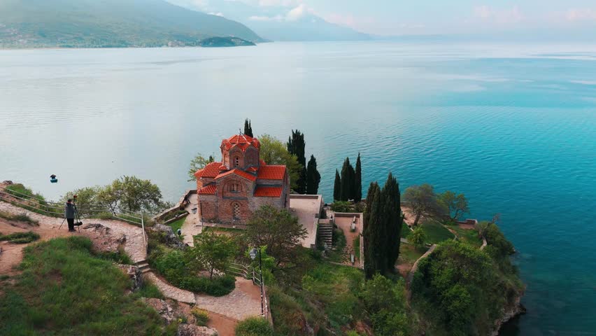 Church of Saint John Kaneo at Ohrid Town and Lake in North Macedonia