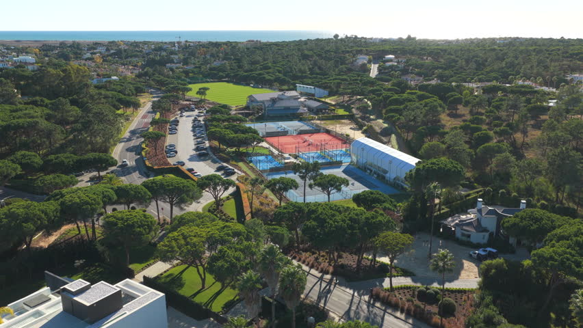 Aerial View of Quinta do Lago Tennis Resort in Algarve, Portugal