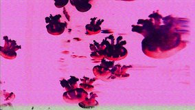 Abstract Underwater Scene with Jellyfish and Pink Hues Digital Glitch Effect - Powered by Shutterstock - Get 15% off with code: PIKWIZARD15