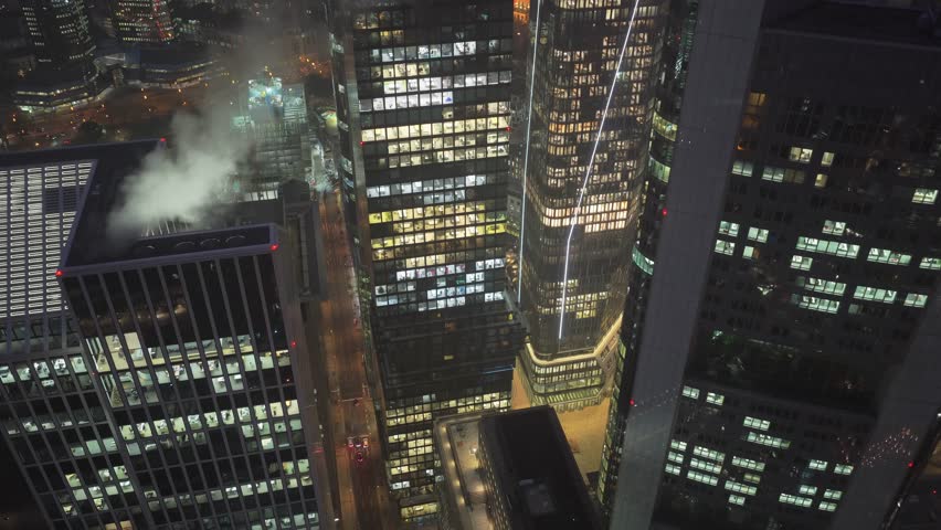 Tripod aerial view of Frankfurt