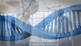 Female lifter performing barbell lifts while animated helix sweeping, revealing nodes for fitness. Gym, training, helix, dynamic, coaching, spotter, strength - Powered by Shutterstock - Get 15% off with code: PIKWIZARD15