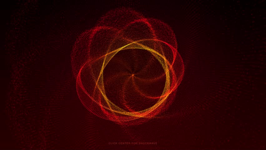 Abstract fiery red and yellow particle shockwave.